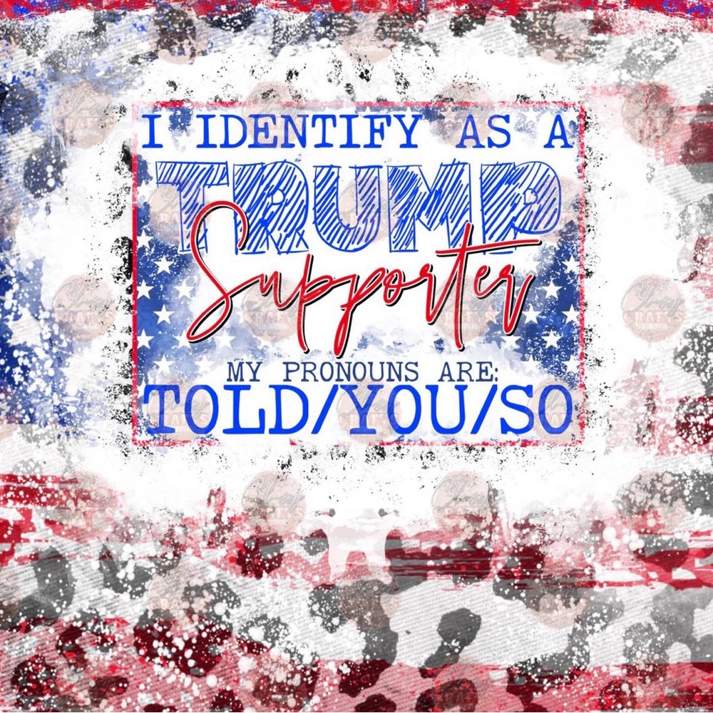 Trump tumbler hand crafted